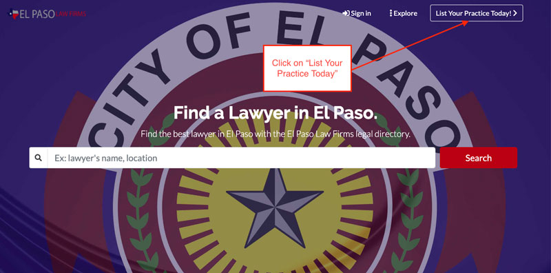 List Your Practice Today with El Paso Law Firms